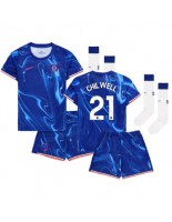 Chelsea Ben Chilwell #21 Hjemmedraktsett Barn 2024-25 Korte ermer (+ bukser)